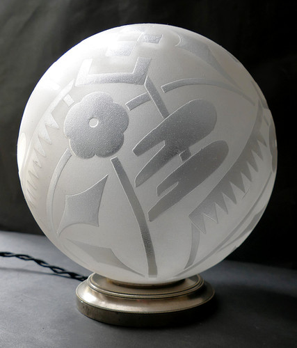 Lampe art déco globe - globe, verre