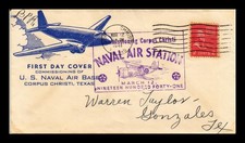 US COVER NAVAL AIR STATION COMMISSIONING CORPUS CHRISTI TEXAS AIR MAIL