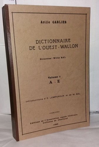 Dictionnaire ouest wallon - de, l'ouest-wallon