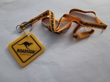 Vintage Australia Kangaroo ROADSIGN Keychain Panel Choker Keychain