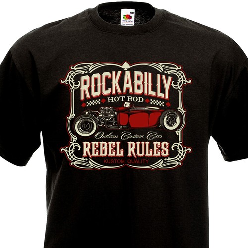 Tee shirt rockabilly hot rod - tee,