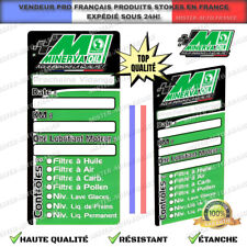 Autocollant Entretien Voiture Vidange Huile Filtre MINERVA OIL✅Étiquette Étanche
