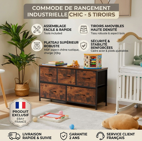 Commode rangement tiroirs - rangement,