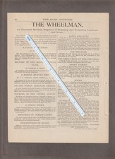 1882 The WHEELMAN Mag. AD~BICYCLE & TRICYCLE Magazine~Dr. DANIELSON'S COUNSELOR