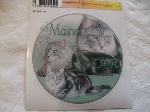 Autocollant motif chat - -,