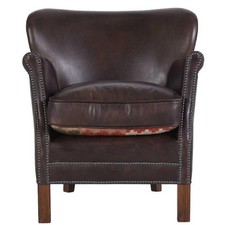 Fauteuil Turner cuir marron