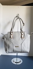 Gussaci Italian Hobo Grey Pebbled Vegan Leather Handbag With Removable Strap