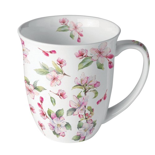 Mug porcelaine fine fleurs - mug,