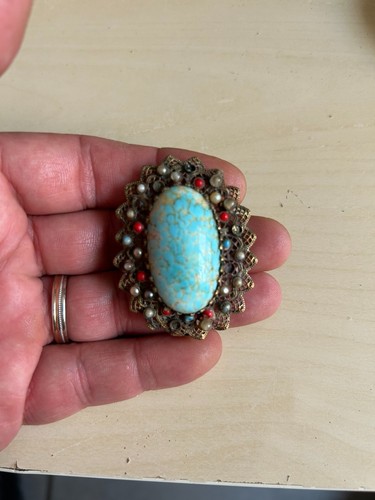 Broche vintage ancienne - , pierre