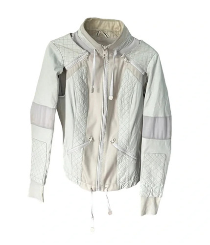Blanc noir womens moto - blanc,