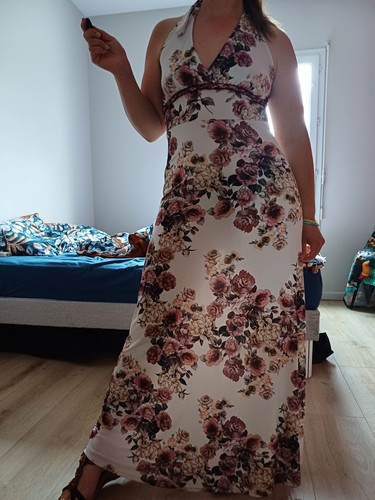 Robe longue bohème blanc