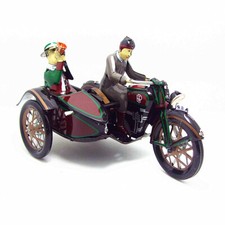 MS804PAYA Vintage Motor Tricycle Wind Up Tin Toy, Tin Toy Collect