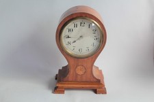 Art Deco Wood Inlay Fireplace Clock (72817)