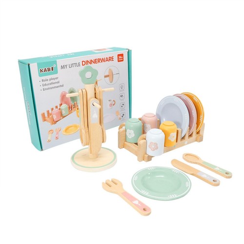 Service repas bois - bois, pastel