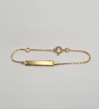 Gourmette bébé or jaune 9