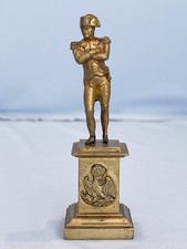 19th C Bronze Statue France Emperor Napoleon Bonaparte Waterloo Battle War