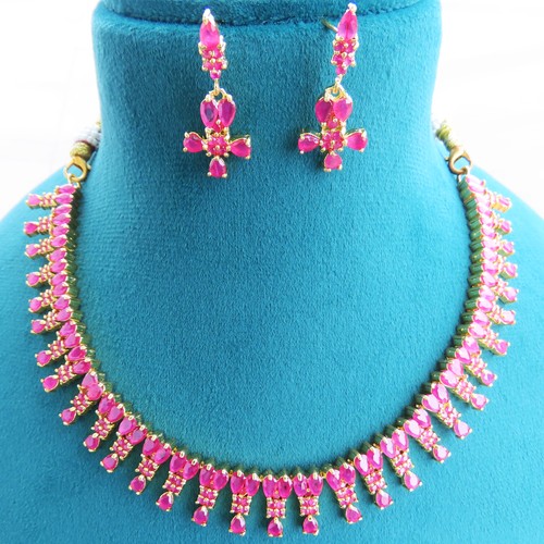 Parure collier plaqué - parure, or