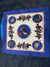 Ralph Lauren Vintage Western Cowboy Rodeo Graphic Cotton Bandana Scarf