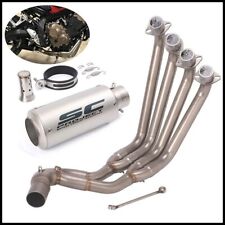 For Honda CBR650R CBR650F 2014-2023 CB650R Full System Exhaust Tips Pipe Silver