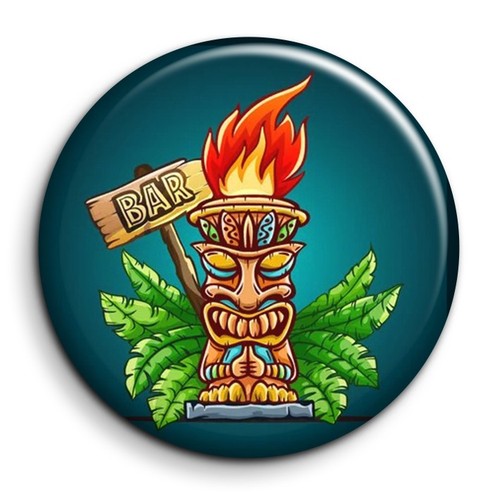 Tiki bar badge - bar, 38mm