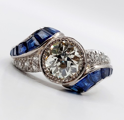 Bague art deco blanc - art, or