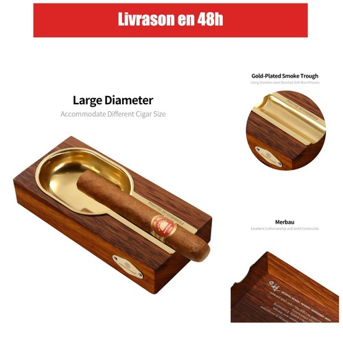 Cendrier cigares bois - en,
