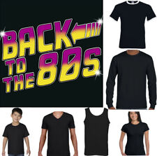 Back To The 80'S Drôle T-Shirt Costume Déguisement Vinyle Haut 1980's Haut