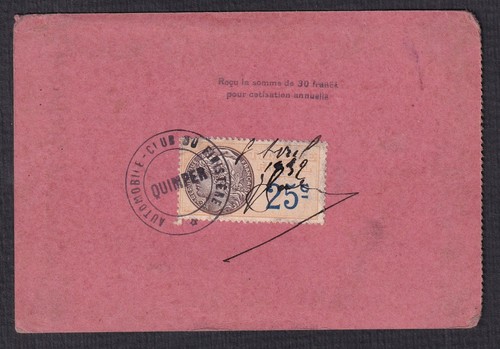 Timbre fiscal sur - , carte