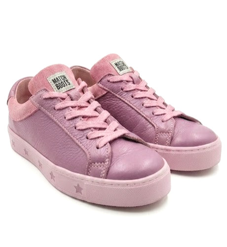 Bottes assorties cuir - rose, et