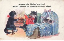 BLACK CATS #FG36450 CAT CAT CAT BLACK DAD TELLS A STORY TO KITTENS DA