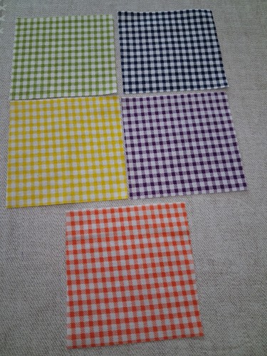 Tissu motifs vichy - -,