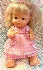 Vtg Nenuco Baby Doll FAMOSA Spain T-1865-03 W/ Headband & Outfit 80s   EUC 15"
