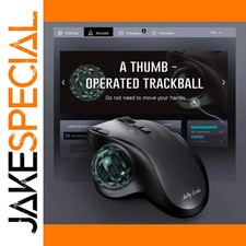 JakeSpecial – Grey Wireless Trackball Mouse with 8 Buttons