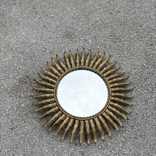 Miroir soleil vintage - miroir, métal