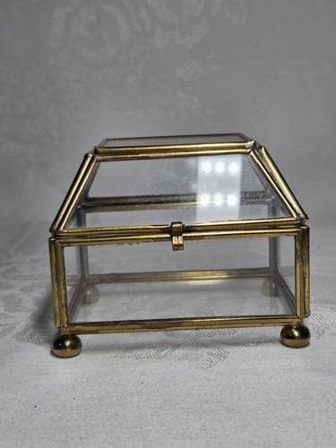 Vintage brass glass - glass, jewelry