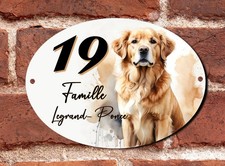 Plaque maison Golden retriever