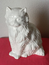 chat en Faïence Ou Céramique Craquelé Dlg De Longwy Grand H 30,5 Cm Deco 