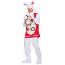 Costume de lapin adulte unisexe hommes femmes mascotte de lapin blanc Costume...