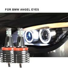 Pair H8 80W LED Angel Eye Bulbs Canbus Error Free For BMW 08-13 3-series E92 M3