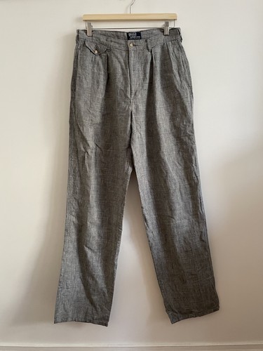 Pantalon vintage lin 80s polo - lin,