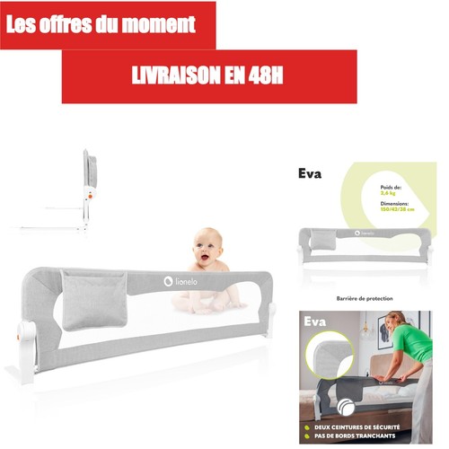 Lionelo barrière lit 150cm - barrière,