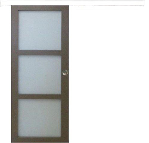 Porte coulissante gris taupe - porte,