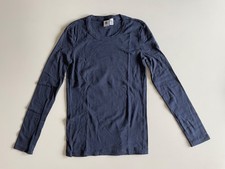 Petit Bateau Women's Long-Sleeved Iconic T-Shirt - Navy Blue - Size S / 16 ANS