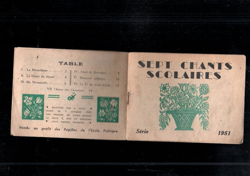 Livre 1951 sept chants - 1951,
