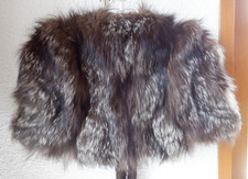 étole cape en renard argenté