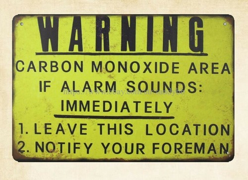 Warning carbon monoxide area - warning,