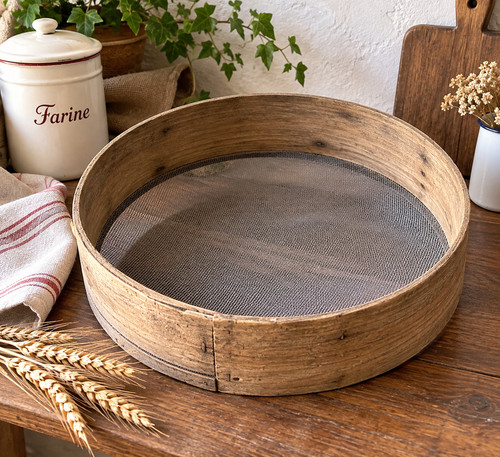 Tamis ancien bois - ancien, grand