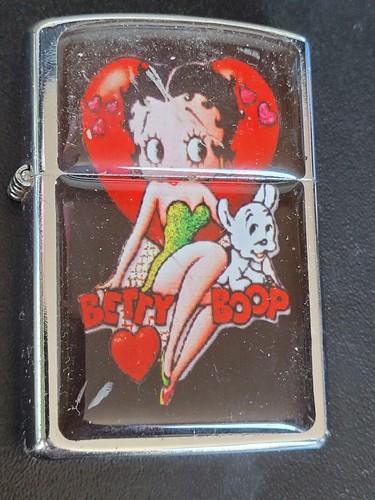 Briquet metal betty boop chien - boop,