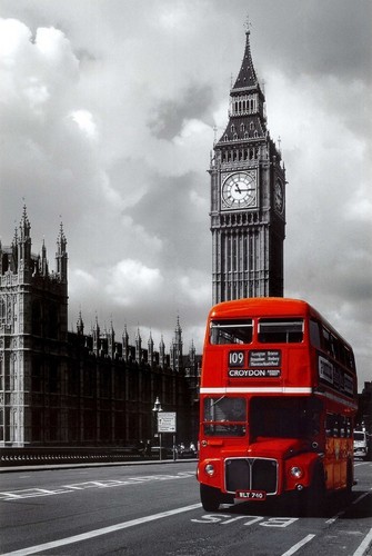 Big ben london - rouge, mural