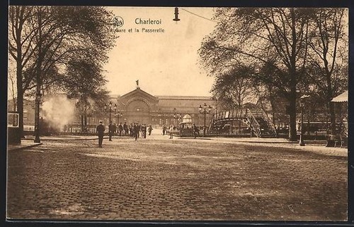Cpa charleroi gare et - charleroi,,